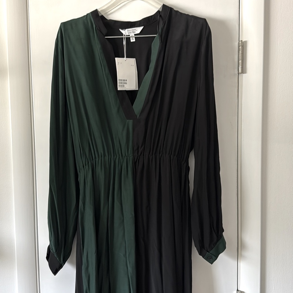 NWT Asymmetric Black and Green & Other Stories Dress - 12